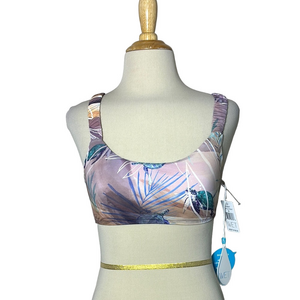 New WET Women Medium Turtle Print Wide Strap Bikini Swim Top Beach‎ Coast Resort